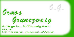 ormos grunczveig business card